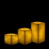 Square Flameless Pillars - 5 Inch Trio