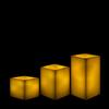 Square Flameless Pillars - 5 Inch Trio