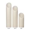 3 inch Ascending Flameless Pillar Candles Trio - 45 degree Angle Cut