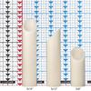 3 inch Ascending Flameless Pillar Candles Trio - 45 degree Angle Cut