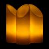 3 inch Flameless Pillar Candles Trio - 45 degree Angle Cut