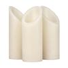 3 inch Flameless Pillar Candles Trio - 45 degree Angle Cut