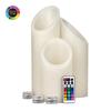 4 inch Ascending Flameless Pillar Candles Trio - 45 degree Angle Cut