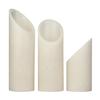 4 inch Ascending Flameless Pillar Candles Trio - 45 degree Angle Cut