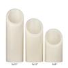 5 inch Ascending Flameless Pillar Candles Trio - 45 degree Angle Cut