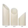 5 inch Ascending Flameless Pillar Candles Trio - 45 degree Angle Cut