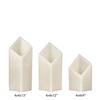 4 inch Ascending Flameless Candles Trio - 45 degree Diamond Angle Cut