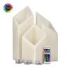 4 inch Ascending Flameless Candles Trio - 45 degree Diamond Angle Cut