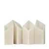 3 inch Flameless Pillar Candles Quartet - 45 degree Diamond Angle Cut