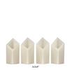 3 inch Flameless Pillar Candles Quartet - 45 degree Diamond Angle Cut