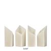 3 inch Flameless Pillar Candles Quartet - 45 degree Diamond Angle Cut