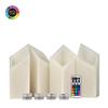 3 inch Flameless Pillar Candles Quartet - 45 degree Diamond Angle Cut