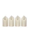 3 inch Flameless Pillar Candles Quartet - 45 degree Diamond Angle Cut