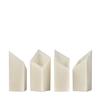3 inch Flameless Pillar Candles Quartet - 45 degree Diamond Angle Cut
