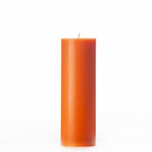 3x9 Orange Pillar Candle