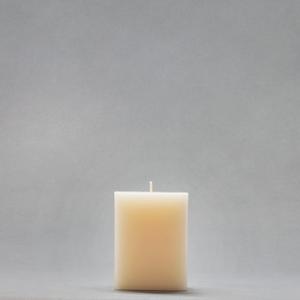 3x3x4 Ivory Square Pillar Candle