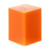 3x3x4 Orange Square Pillar Candle