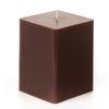 3x3x4 Brown Square Pillar Candle