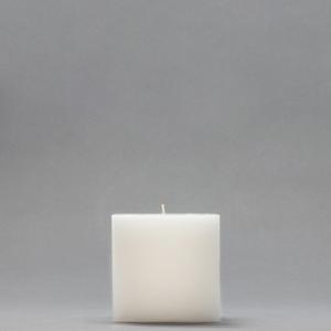 4x4x4 White Square Pillar Candle