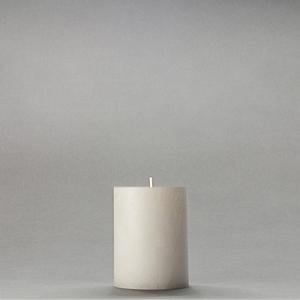 3x4 White Frosted Pillar Candle