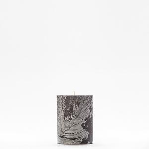 3x4 Black Frosted Pillar Candle