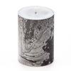 3x4 Black Frosted Pillar Candle
