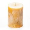 3x4 Yellow Frosted Pillar Candle