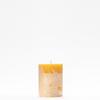 3x4 Yellow Frosted Pillar Candle