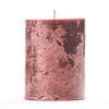 3x4 Red Frosted Pillar Candle