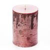 3x4 Red Frosted Pillar Candle