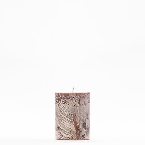 3x4 Brown Frosted Pillar Candle