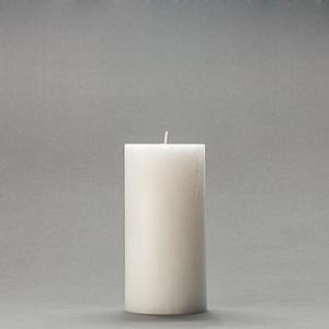 3x6 White Frosted Pillar Candle