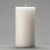 3x6 White Frosted Pillar Candle
