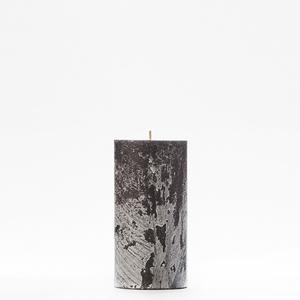 3x6 Black Frosted Pillar Candle