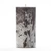 3x6 Black Frosted Pillar Candle