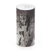 3x6 Black Frosted Pillar Candle