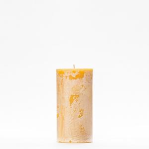 3x6 Yellow Frosted Pillar Candle