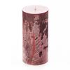 3x6 Red Frosted Pillar Candle