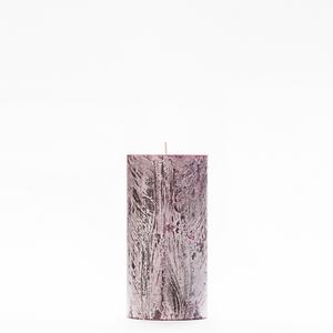 3x6 Purple Frosted Pillar Candle