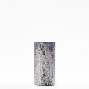 3x6 Blue Frosted Pillar Candle