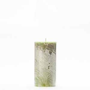 3x6 Green Frosted Pillar Candle
