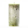3x6 Green Frosted Pillar Candle