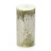 3x6 Green Frosted Pillar Candle