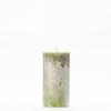 3x6 Green Frosted Pillar Candle