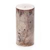 3x6 Brown Frosted Pillar Candle