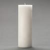 3x9 White Frosted Pillar Candle