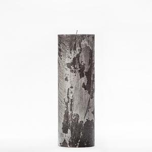 3x9 Black Frosted Pillar Candle