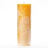 3x9 Yellow Frosted Pillar Candle