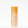 3x9 Yellow Frosted Pillar Candle