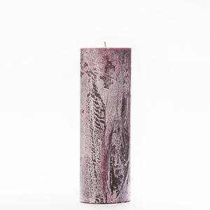 3x9 Purple Frosted Pillar Candle